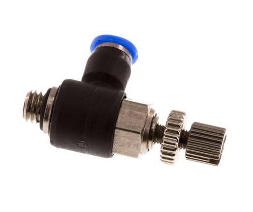 L-stuk Regelventiel 3 mm - M5 Regeling-Uit Messing/PBT