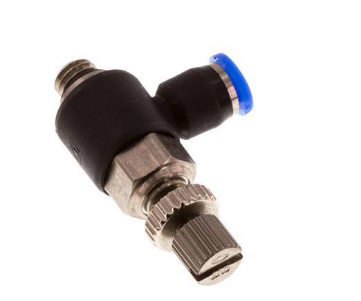 L-stuk Regelventiel 3 mm - M5 Regeling-Uit Messing/PBT
