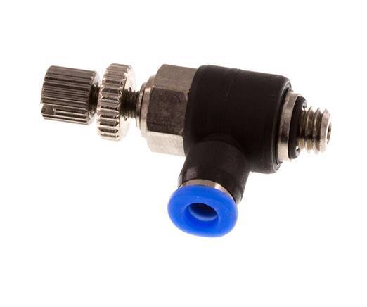 L-stuk Regelventiel 3 mm - M5 Regeling-Uit Messing/PBT