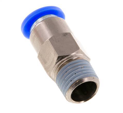 8mm & R1/4'' Zelfsluitende Insteekkoppeling Vernikkeld Messing/PBT Buitendraad 0-10 bar [2 Stuks]