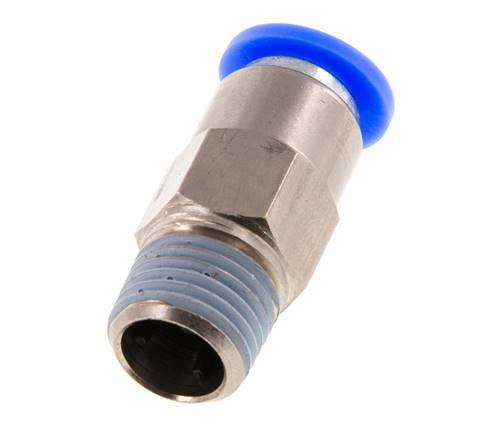 8mm & R1/4'' Zelfsluitende Insteekkoppeling Vernikkeld Messing/PBT Buitendraad 0-10 bar [2 Stuks]