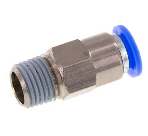 8mm & R1/4'' Zelfsluitende Insteekkoppeling Vernikkeld Messing/PBT Buitendraad 0-10 bar [2 Stuks]