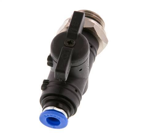 2-Way Straight Ball Valve 6 mm - G3/8'' Plastic/Brass