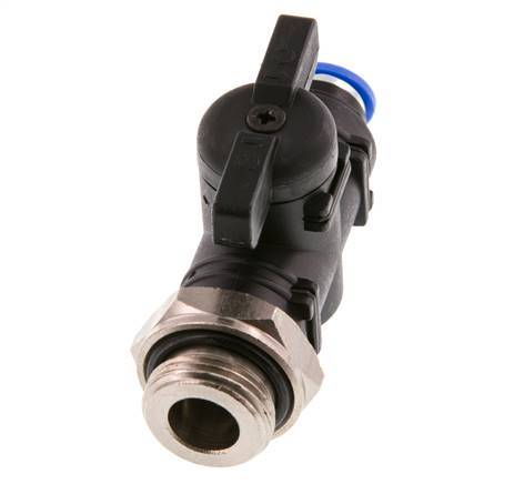 6 mm - G3/8'' Kunststof/Messing rechte 2-Weg Kogelkraan