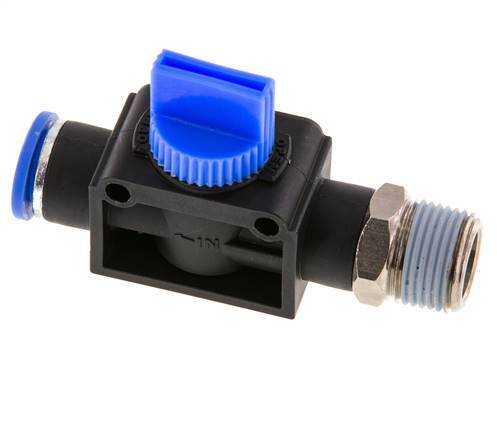 10 mm - R3/8'' Kunststof/Messing 3/2-Weg Handafsluiter Ontluchting aan Buiszijde