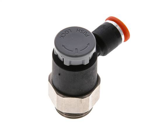 L-stuk Regelventiel 6 mm - G3/8'' Regeling-in Messing/Nylon Borgmoer