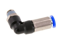 Push-In Fitting 10mm & R1/4'' Male Auto Shut-Off Elbow Brass/PBT 0-10bar (0-145psi)