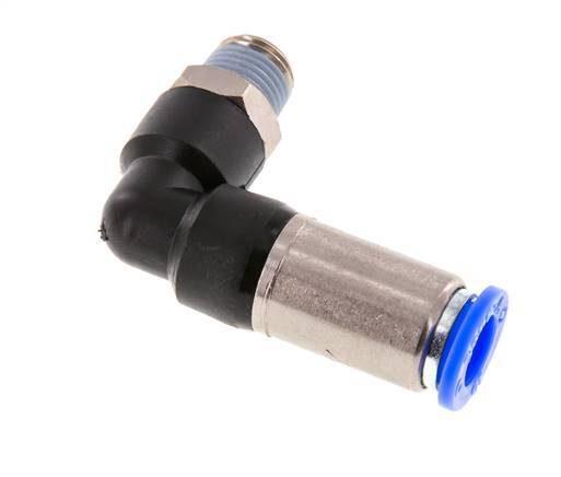 10mm & R1/4'' Zelfsluitende L-insteekkoppeling Vernikkeld messing/PBT buitendraad 0-10 bar