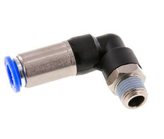 Push-In Fitting 10mm & R1/4'' Male Auto Shut-Off Elbow Brass/PBT 0-10bar (0-145psi)
