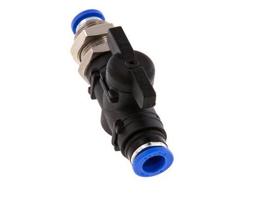 8 mm Kunststof/Messing rechte 2-Weg Kogelkraan Schotdoorvoer