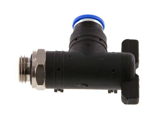 8 mm - G1/4'' Kunststof/Messing L-stuk 2-Weg Kogelkraan