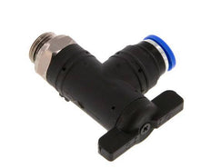 8 mm - G1/4'' Kunststof/Messing L-stuk 2-Weg Kogelkraan