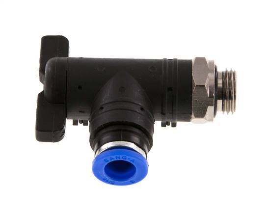 8 mm - G1/4'' Kunststof/Messing L-stuk 2-Weg Kogelkraan