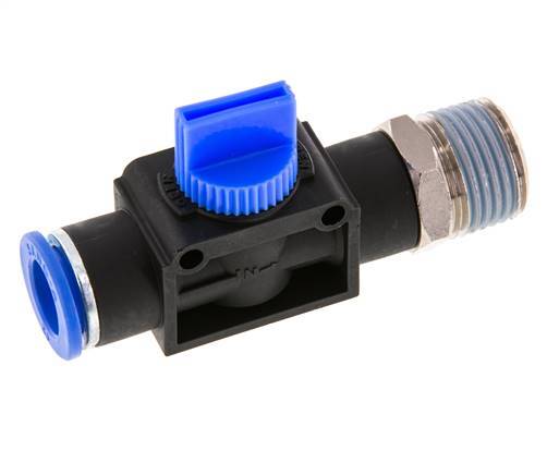 3/2-Way Shut-Off Hand Valve 12 mm - R1/2'' Plastic/Brass Thread-side venting