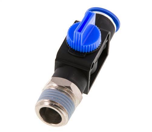 3/2-Way Shut-Off Hand Valve 12 mm - R1/2'' Plastic/Brass Thread-side venting