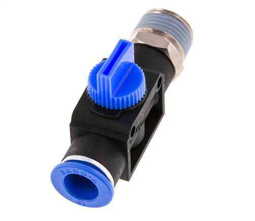12 mm - R1/2'' Kunststof/Messing 3/2-Weg Handafsluiter Ontluchting aan Draadzijde