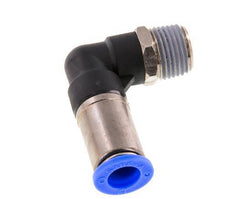 Push-In Fitting 12mm & R1/2'' Male Auto Shut-Off Elbow Brass/PBT 0-10bar (0-145psi)