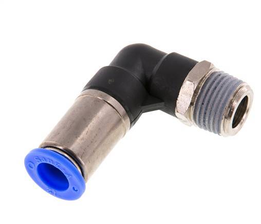 12mm & R1/2'' Zelfsluitende L-insteekkoppeling Vernikkeld messing/PBT buitendraad 0-10 bar