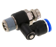 Flow Control Silencer Meter-Out Rotatable 10 mm - R3/8'' Brass/PA 66