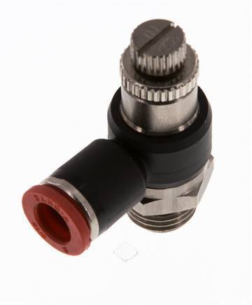 L-stuk Regelventiel 8 mm - G1/4'' Regeling-in Messing/Nylon