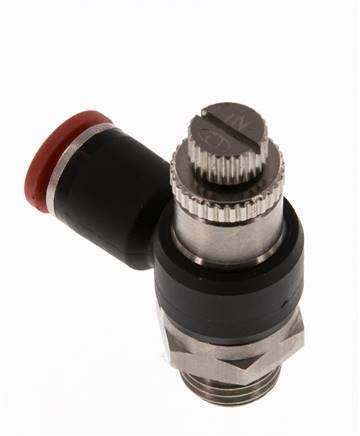 L-stuk Regelventiel 8 mm - G1/4'' Regeling-in Messing/Nylon