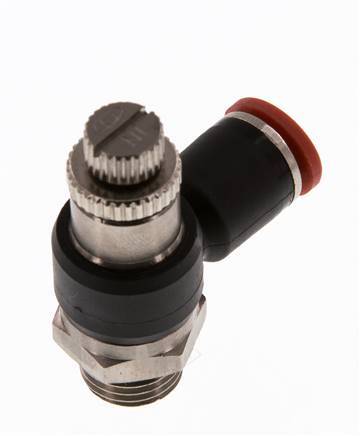 L-stuk Regelventiel 8 mm - G1/4'' Regeling-in Messing/Nylon