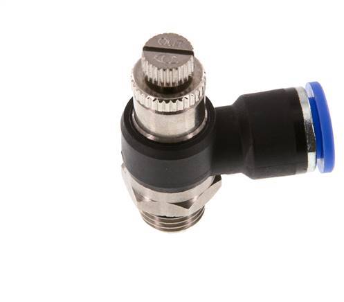 L-stuk Regelventiel 10 mm - G1/4'' Regeling-Uit Messing/Nylon