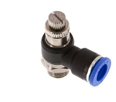 Flow Control Silencer Meter-Out Elbow 10 mm - G1/4'' Brass/PA 66