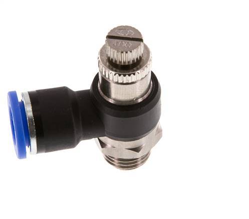 L-stuk Regelventiel 10 mm - G1/4'' Regeling-Uit Messing/Nylon