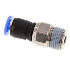 8mm & R3/8'' Draaidoorvoer Insteek Buitendraad Vernikkeld Messing/PBT NBR