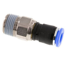 8mm & R3/8'' Draaidoorvoer Insteek Buitendraad Vernikkeld Messing/PBT NBR