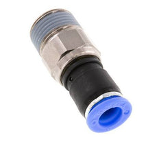 8mm & R3/8'' Draaidoorvoer Insteek Buitendraad Vernikkeld Messing/PBT NBR