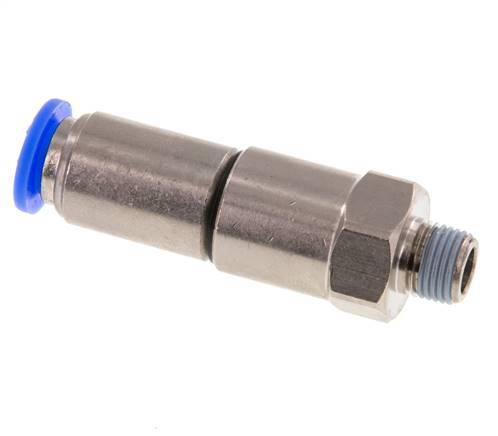 8mm & R1/8'' Hoge Snelheid Draaidoorvoer Insteek Buitendraad Vernikkeld Messing/PBT NBR
