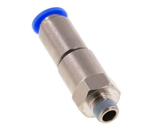 8mm & R1/8'' Hoge Snelheid Draaidoorvoer Insteek Buitendraad Vernikkeld Messing/PBT NBR
