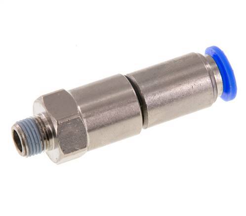 8mm & R1/8'' Hoge Snelheid Draaidoorvoer Insteek Buitendraad Vernikkeld Messing/PBT NBR