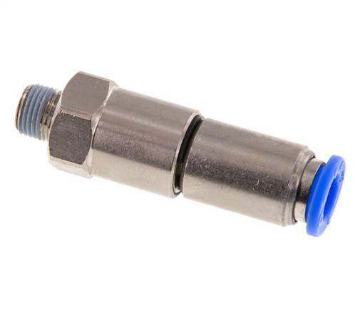 8mm & R1/8'' Hoge Snelheid Draaidoorvoer Insteek Buitendraad Vernikkeld Messing/PBT NBR