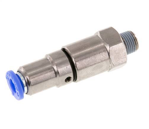 6mm & R1/8'' Quick Swivel Joint Push-In-Male Threads Nickel-Plated Brass/PBT NBR Rotatable