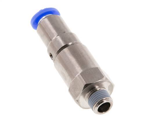6mm & R1/8'' Hoge Snelheid Draaidoorvoer Insteek Buitendraad Vernikkeld Messing/PBT NBR