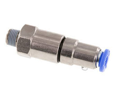 6mm & R1/8'' Hoge Snelheid Draaidoorvoer Insteek Buitendraad Vernikkeld Messing/PBT NBR