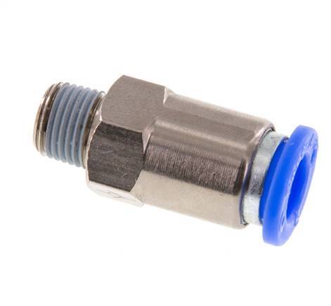 8mm & R1/8'' Regeling-In Vernikkeld Messing/PBT Terugslagklep Insteekkoppeling Buitendraad 0.2-10 bar