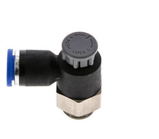 L-stuk Regelventiel 8 mm - G1/4'' Regeling-Uit Messing/Nylon Borgmoer