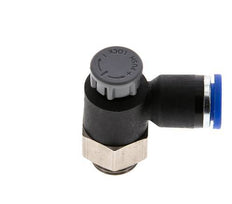 L-stuk Regelventiel 8 mm - G1/4'' Regeling-Uit Messing/Nylon Borgmoer