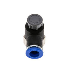 L-stuk Regelventiel 8 mm - G1/4'' Regeling-Uit Messing/Nylon Borgmoer