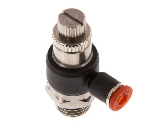 L-stuk Regelventiel 4 mm - G1/4'' Regeling-in Messing/Nylon
