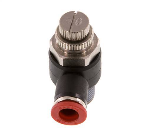 Flow Control Silencer Meter-In Elbow 8 mm - R3/8'' Brass/PA 66