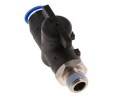 12 mm - R3/8'' Kunststof/Messing rechte 2-Weg Kogelkraan