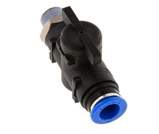 12 mm - R3/8'' Kunststof/Messing rechte 2-Weg Kogelkraan