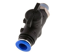 12 mm - R3/8'' Kunststof/Messing rechte 2-Weg Kogelkraan