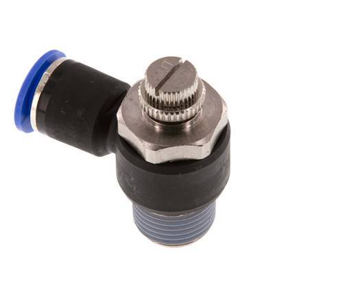 L-stuk Regelventiel 12 mm - R1/2'' Regeling-Uit Messing/Nylon