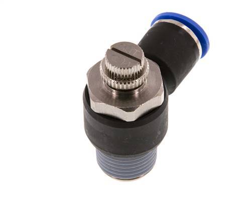 L-stuk Regelventiel 12 mm - R1/2'' Regeling-Uit Messing/Nylon